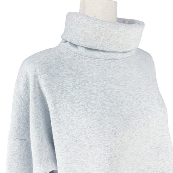 ATHLETA Cozy Karma Turtleneck Sweatshirt in Light Heathered Gray Size S - Picture 2 of 8